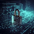 The internet data privacy information security concep. Generative AI Royalty Free Stock Photo