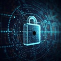 The internet data privacy information security concep. Generative AI Royalty Free Stock Photo