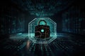 The internet data privacy information security concep. Generative AI Royalty Free Stock Photo
