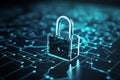 The internet data privacy information security concep. Generative AI Royalty Free Stock Photo