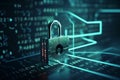 The internet data privacy information security concep. Generative AI Royalty Free Stock Photo