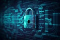 The internet data privacy information security concep. Generative AI Royalty Free Stock Photo