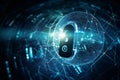 The internet data privacy information security concep. Generative AI Royalty Free Stock Photo