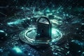 The internet data privacy information security concep. Generative AI Royalty Free Stock Photo