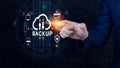 Internet data storage backup, technology business concept, Cloud technology, Data storage, Networking and internet service concept Royalty Free Stock Photo