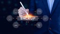 Internet data storage backup, technology business concept, Cloud technology, Data storage, Networking and internet service concept Royalty Free Stock Photo