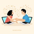 Internet Dating. Online communication. Finding love in the network