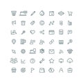 Internet digital marketing, E-commerce line vector icons for your business