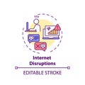 Internet disruptions concept icon Royalty Free Stock Photo