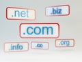 Internet domain names Royalty Free Stock Photo