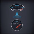 Internet download speed icons Royalty Free Stock Photo