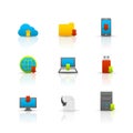 Internet download symbols icons set Royalty Free Stock Photo