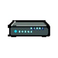 internet dsl modem game pixel art vector illustration