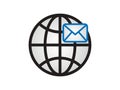 Internet e-mai, envelope lette, Globe icon