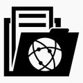 Internet folder icon. Cloud documents. The global network Royalty Free Stock Photo