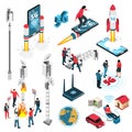 Internet 5G Technology Isometric Set