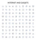 Internet and gadjets outline icons collection. Gadgets, Internet, Technology, Devices, Connectivity, Computers