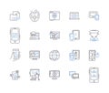 Internet and gadjets outline icons collection. Gadgets, Internet, Technology, Devices, Connectivity, Computers