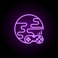 internet games outline icon. Elements of Game development in neon style icons. Simple icon for websites, web design, mobile app, Royalty Free Stock Photo