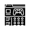 internet gaming glyph icon vector illustration