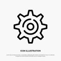 Internet, Gear, Setting Line Icon Vector Royalty Free Stock Photo