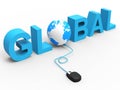 Internet Global Indicates World Wide Web And Www Royalty Free Stock Photo