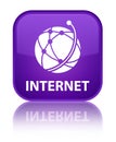 Internet (global network icon) special purple square button