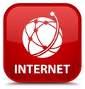 Internet (global network icon) special red square button