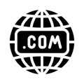 internet globalization glyph icon vector illustration