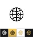 Internet globe earth world vector icon Royalty Free Stock Photo