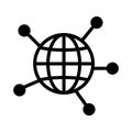 Internet globe icon vector design template Royalty Free Stock Photo