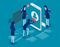 Internet hacker composition with hacker. Isometric hacker attack concept Royalty Free Stock Photo