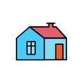 Internet homepage symbol - detailed icon of blue house