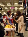 Internet host Maaika Westen interviews Snow White