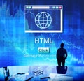 Internet HTML Homepage Browser Big Data Concept Royalty Free Stock Photo