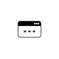 Internet http address icon isolated. Modern flat globe sign. Trendy vector network www symbol for web site design