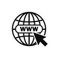 Internet icon. Internet symbol. Planet planet earth global. Wireless technology. Vector