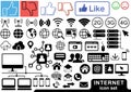 Internet Icon Set in Black and Color