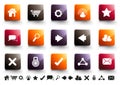 Internet Icon Set | Warm High Gloss Royalty Free Stock Photo