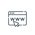 internet icon vector from programming concept. Thin line illustration of internet editable stroke. internet linear sign for use on Royalty Free Stock Photo