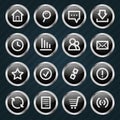 Internet Icons metal style Royalty Free Stock Photo