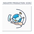 Internet industry color icon