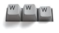 Internet keys / www / isolated Royalty Free Stock Photo