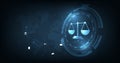 Internet law on a Dark Blue background