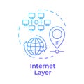 Internet layer blue gradient concept icon Royalty Free Stock Photo