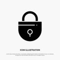 Internet, Lock, Locked, Security solid Glyph Icon vector Royalty Free Stock Photo