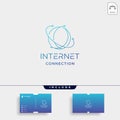 INTERNET LOGO SIMPLE LINE browser symbol icon sign Royalty Free Stock Photo