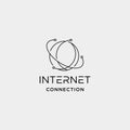 INTERNET LOGO SIMPLE LINE browser symbol icon sign Royalty Free Stock Photo