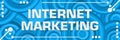 Internet Marketing Blue Circles Background Horizontal Lines Dots Text Royalty Free Stock Photo