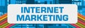 Internet Marketing Blue Colorful Stripes Box Horizontal Royalty Free Stock Photo